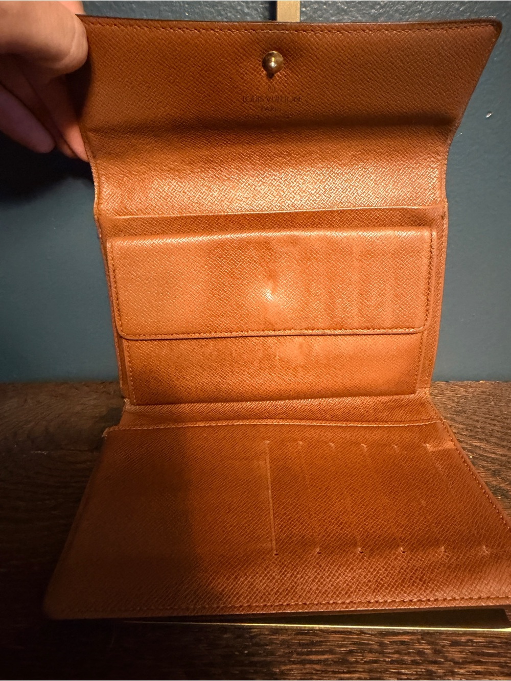 Louis Vuitton Monogram Canvas Foldover Wallet - Brown/Gold - Picture 5 of 8